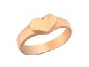 Rose Gold Heart Shaped Signet Ring