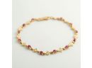 Antique Chain Ornamental Ruby Bracelets
