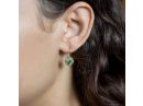 Colorful Peridot Halo Earrings