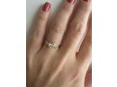 Art Nouveau Floral 14k Gold Diamond Ring