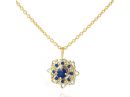 Antique Sapphire Yellow Gold Necklace 