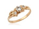 Art Nouveau Floral  Rose Gold Diamond Ring