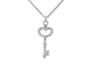 Petite Heart Key Pendant