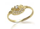 Exotic Art Deco Style Diamond Ring in Yellow Gold 