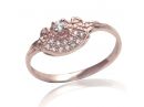 Exotic Art Deco Style Diamond Ring in Rose Gold 