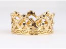 Solid Gold Crown Ring Yellow Gold