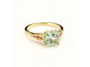 Art Deco Beryl Engagement Ring 14k Gold