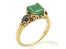Antique Setting Emerald Engagement Ring