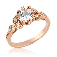 Blossoming Beauties Rose Gold Engagement Ring