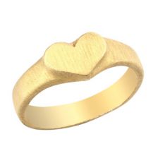 Yellow Gold Heart Shaped Signet Ring