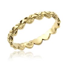 Chain Of Embedded Hearts Wedding Ring