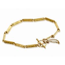 Gold Bar Link Bracelet 