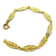 Art Nouveau 14k Gold Oval Filigree Bracelet