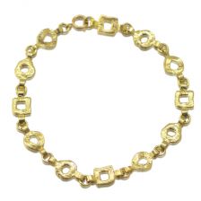 Solid Gold Geometric Link Bracelet