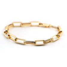Gormet Gold Bar Link Bracelet 