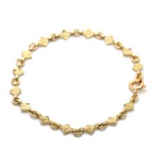 Antique Chain Ornamental Bracelet Yellow Gold