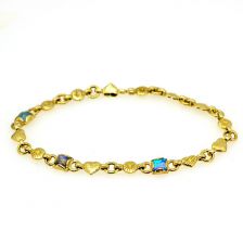 Vintage Style Ocean Blue Link Bracelet 