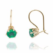 Petite Emerald Dangle Earrings