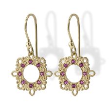 Enchanting Filigree Ruby Earrings