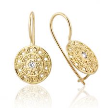 Oriental Persian Style Diamond Earrings 