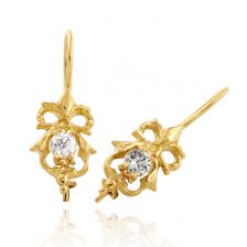 Victorian Style Diamond Bow Earrings