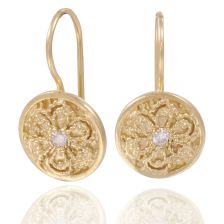  Vintage Style Diamond Engraved Drop Earrings