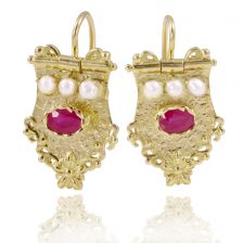 Baroque Inspired Earrings 14k