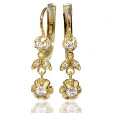 Yellow Gold Antique Style Earrings 
