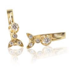 Antique Style Diamond Dangling Earrings 14k