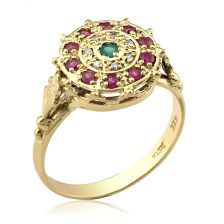 Carmen Art Nouveau Gemstone 14k Ring