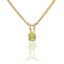 Solitaire Peridot Necklace 0.30 ct