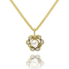 Ornate Pearl Pendant with Diamonds