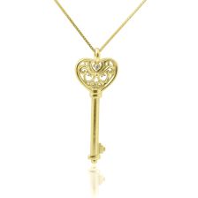 White Gold Eleanor Key Pendant