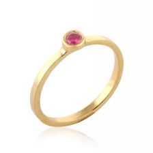 Petite Solitaire Ruby Ring