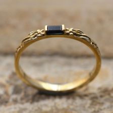 Vintage Black Diamond Oriental Ring