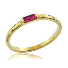  Baguette Ruby Yellow Gold Ring