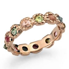 Multi Colored Stone Ring 14k Gold
