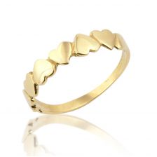 Golden Hearts Promise Ring