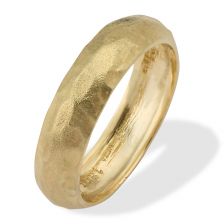 Classic Rounded Wide Wedding Band Yellow Gold