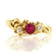 Art Nouveau Ruby & Diamond Ring