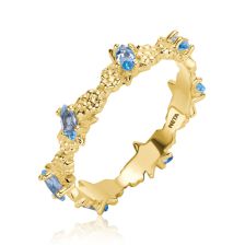 Seven's Stars Ring set with Blue Topaz