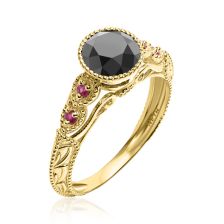 Black Diamond Cocktail Ring