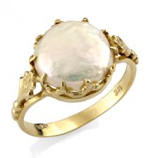 Unique Gold Pearl Ring