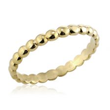 Hand-Crafted Yellow Gold Beaded Band