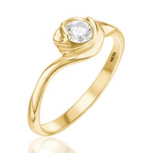 Twist Spiral Engagement Ring 