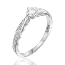 Vintage Style Diamond Solitaire Engagement Ring