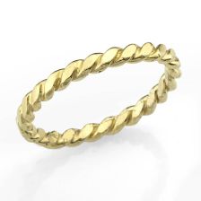 Entwined Yellow Gold Wedding Band 