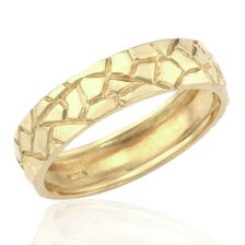 Handcrafted Crocodile Yellow Gold Band