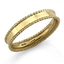 Art Deco Solid Gold Band