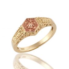 Baroque Style Two-Tone Gold Ring